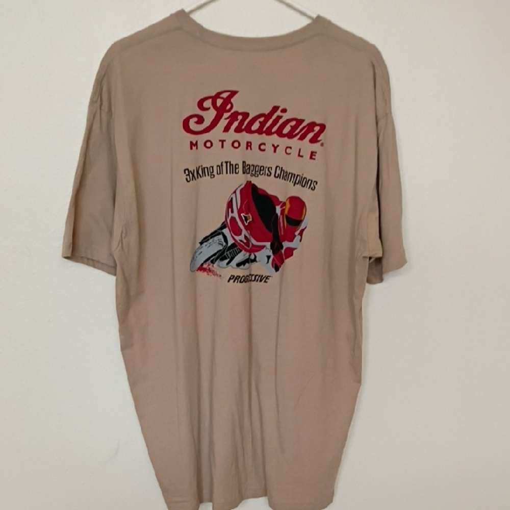 Indian Motorcycle Tan T-Shirt by Next Level